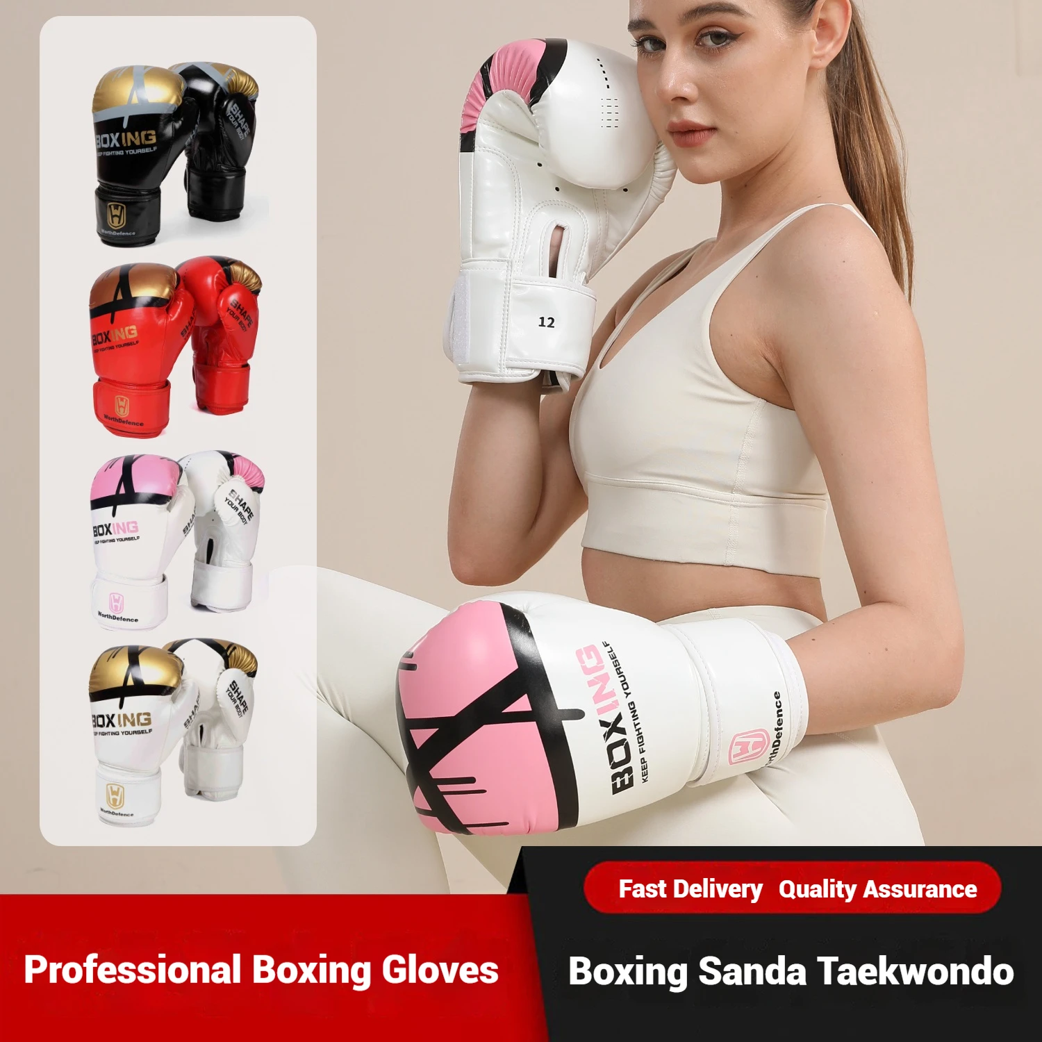 Boxing Glove Set - WOSWEIR-Unisex Adult Youth Boxing Gloves for