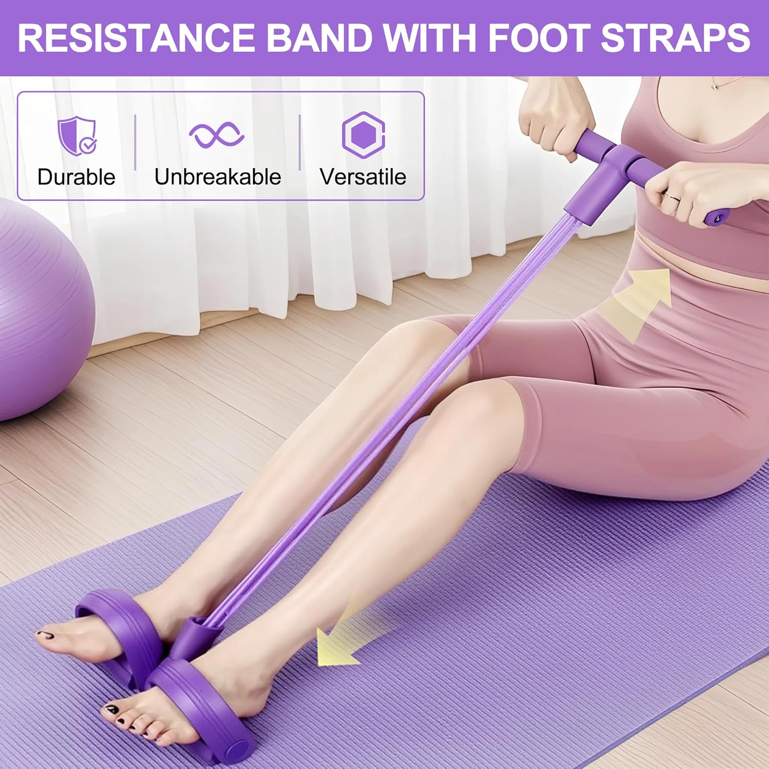 4-Tube Pedal Resistance Band M - Sports Equipment Warehouse ulasan dan harga