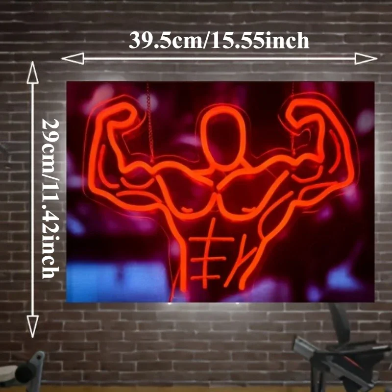 Fitness Warrior LED Neon Sign  - Sports Equipment Store ulasan dan harga