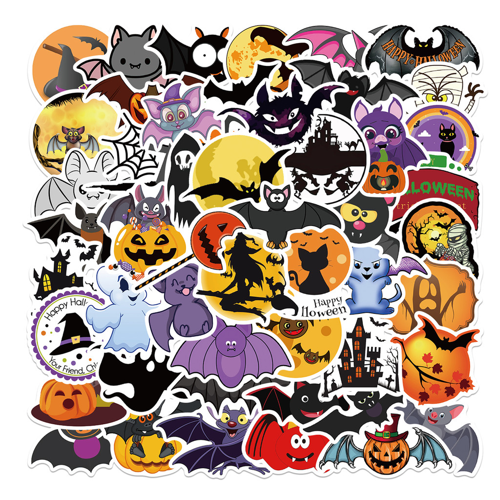 50Pcs Dark Halloween Pattern S - Sports Equipment Store ulasan dan harga